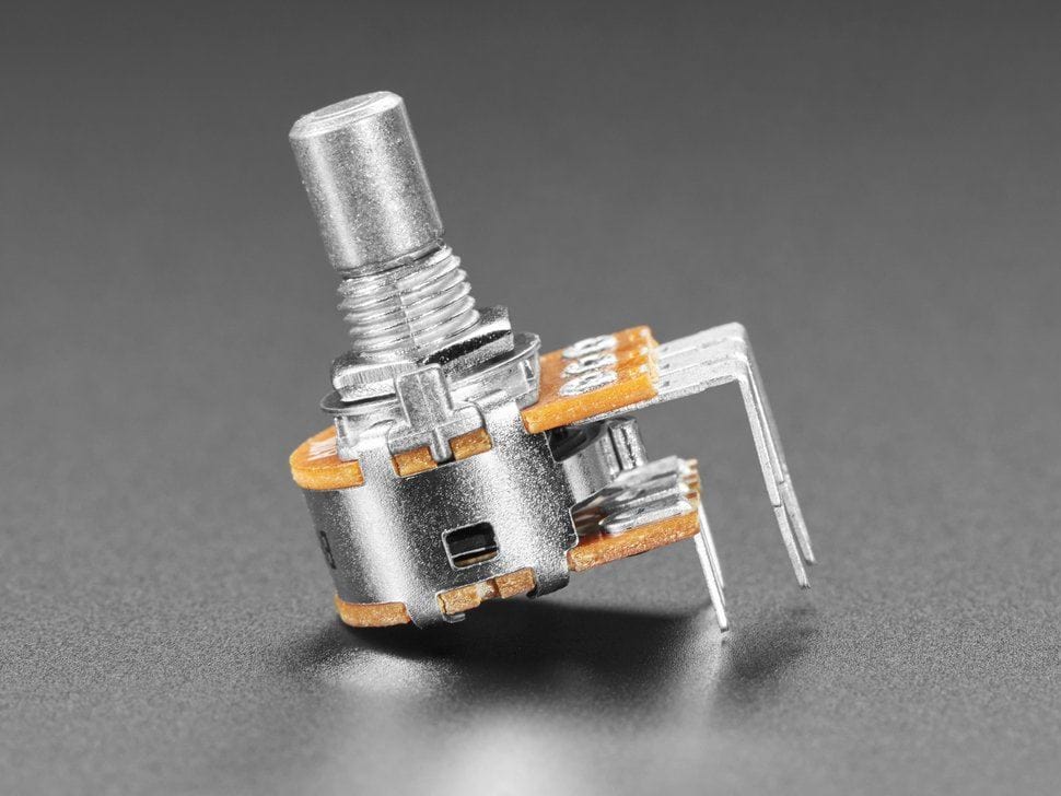 Alpha Dual-Gang 16mm Right-angle PC Mount - 10K Audio (RV16A01F-41-15R1-A10K-30H4) by Alpha - The Pi Hut