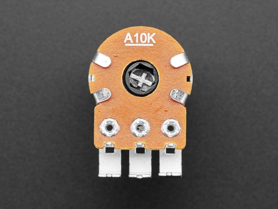 Alpha Dual-Gang 16mm Right-angle PC Mount - 10K Audio (RV16A01F-41-15R1-A10K-30H4) by Alpha - The Pi Hut