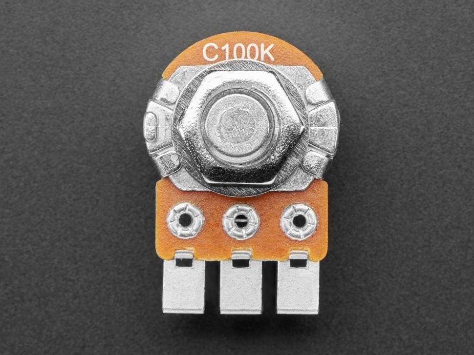 Alpha Single-Gang 16mm Right-angle PC Mount - 100K Reverse Audio (RV16AF-41-15R1-C100K-30H4) by Alpha - The Pi Hut