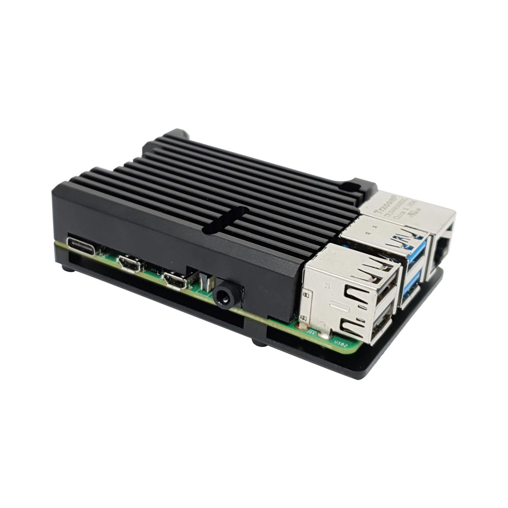 Aluminium Armour - Heatsink Case for Raspberry Pi 4 by The Pi Hut - The Pi Hut