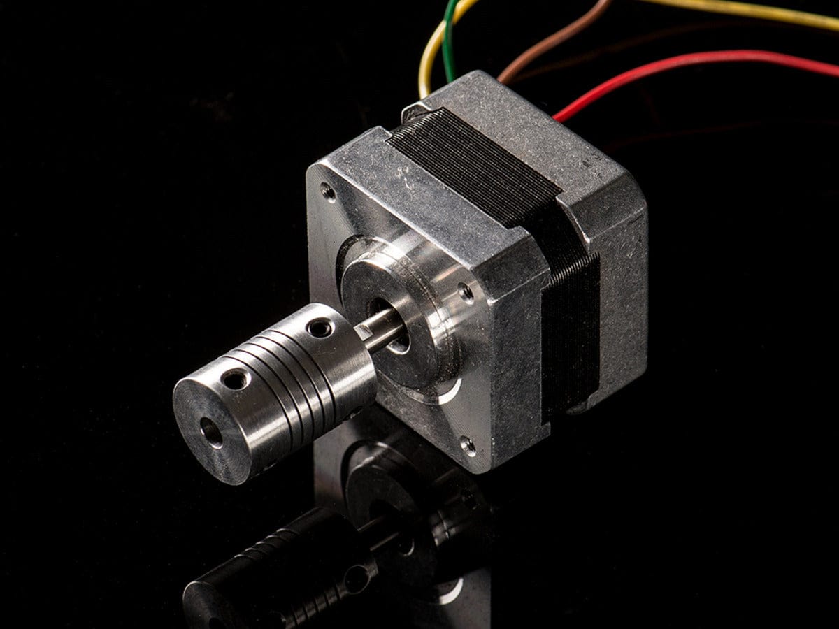 Aluminum Flex Shaft Coupler - 5mm to 5mm by The Pi Hut - The Pi Hut