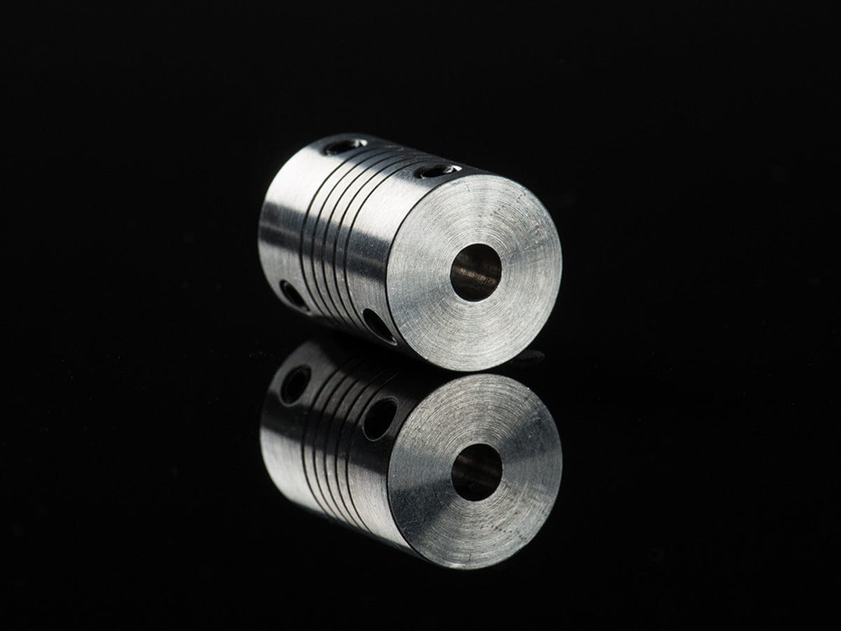 Aluminum Flex Shaft Coupler - 5mm to 5mm by The Pi Hut - The Pi Hut