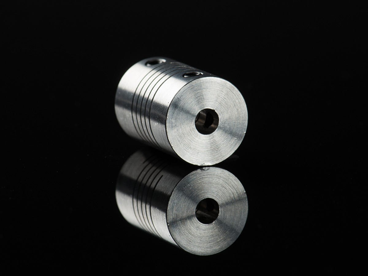 Aluminum Flex Shaft Coupler - 5mm to 5mm by The Pi Hut - The Pi Hut