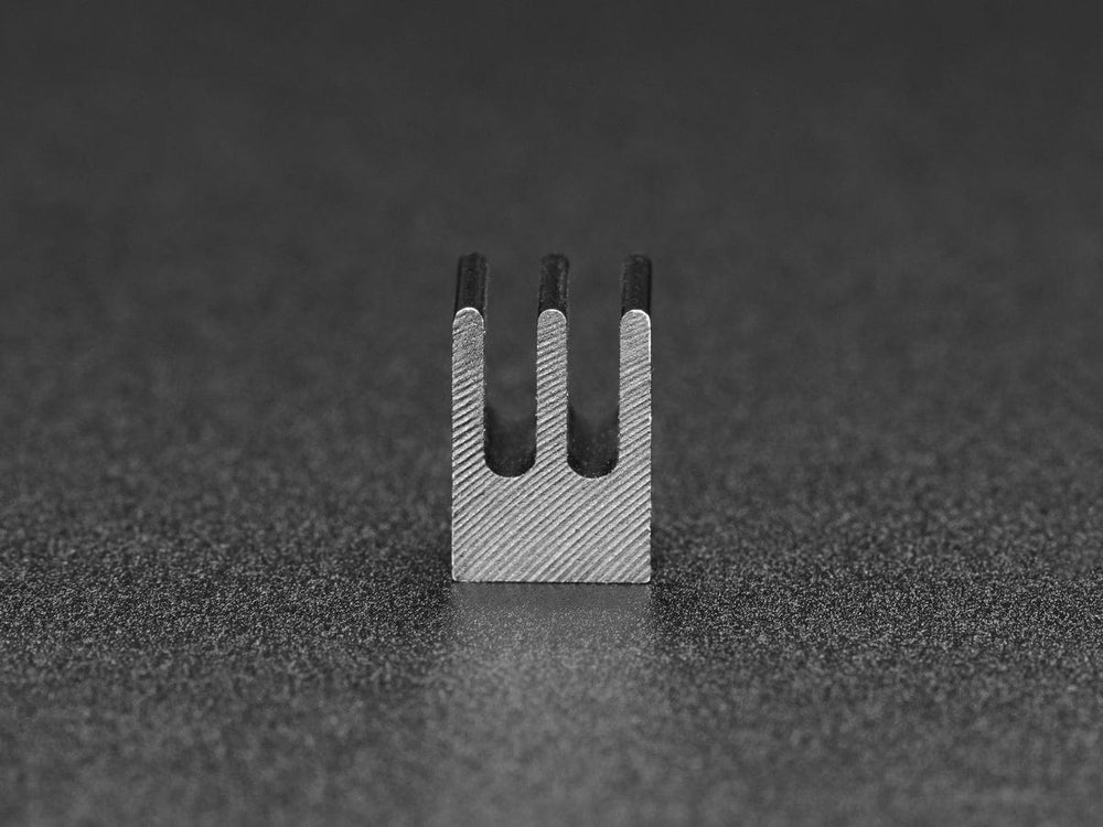Aluminum SMT Heat Sink - 0.26"x0.26" square - 0.39" tall by The Pi Hut - The Pi Hut