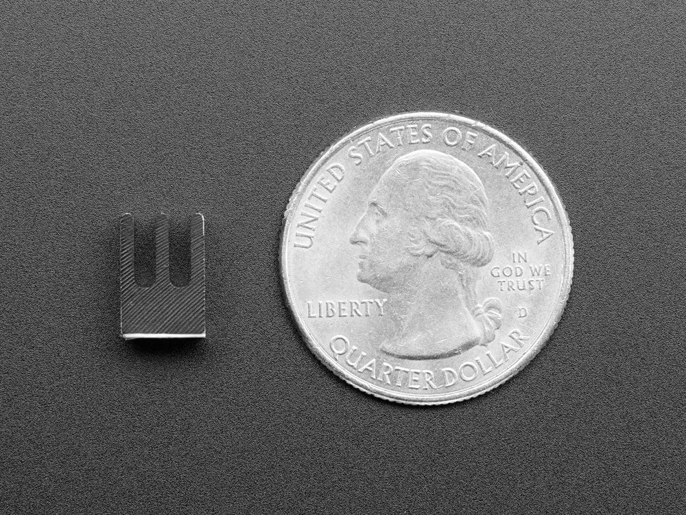 Aluminum SMT Heat Sink - 0.26"x0.26" square - 0.39" tall by The Pi Hut - The Pi Hut