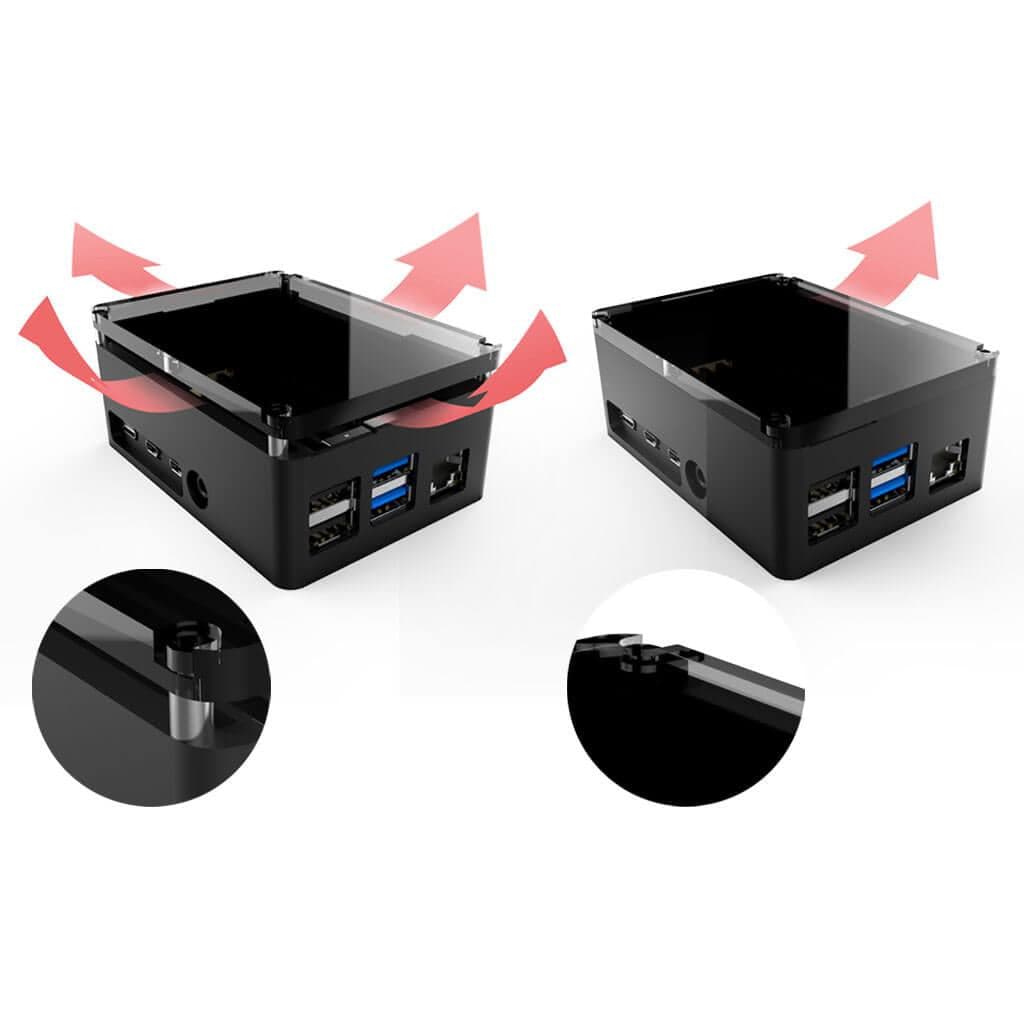 Anidees PRO Raspberry Pi 4 Case - Black by Anidees - The Pi Hut