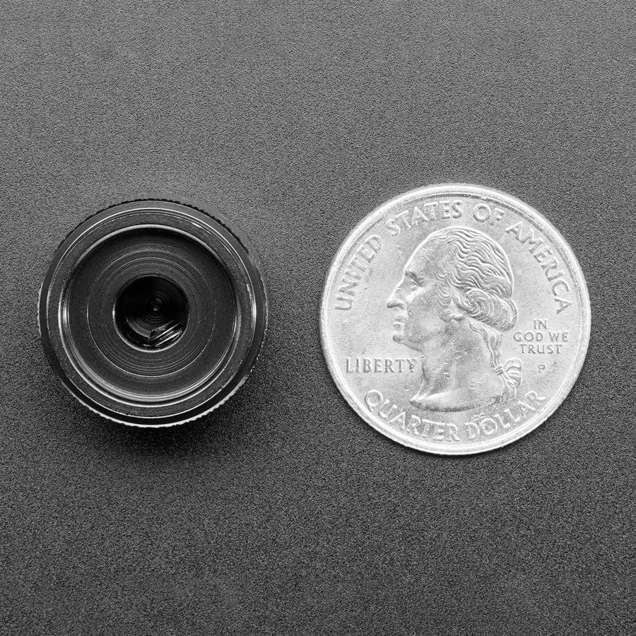 Anodized Aluminium Machined Knob - Black - 20mm Diameter by The Pi Hut - The Pi Hut