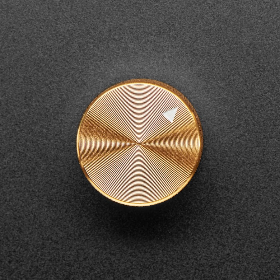 Anodized Aluminium Machined Knob - Gold - 20mm Diameter by The Pi Hut - The Pi Hut