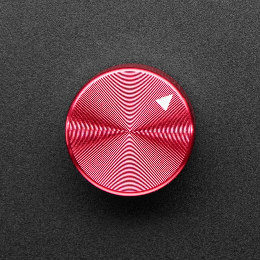 Anodized Aluminium Machined Knob - Red - 20mm Diameter by The Pi Hut - The Pi Hut
