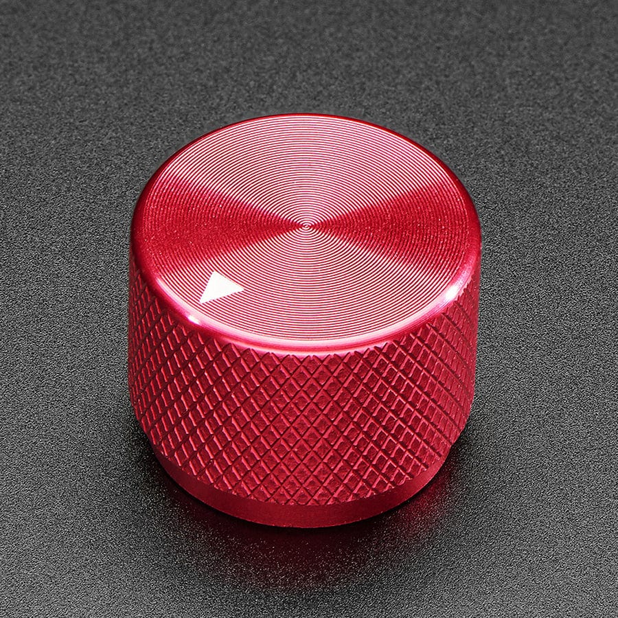 Anodized Aluminium Machined Knob - Red - 20mm Diameter by The Pi Hut - The Pi Hut