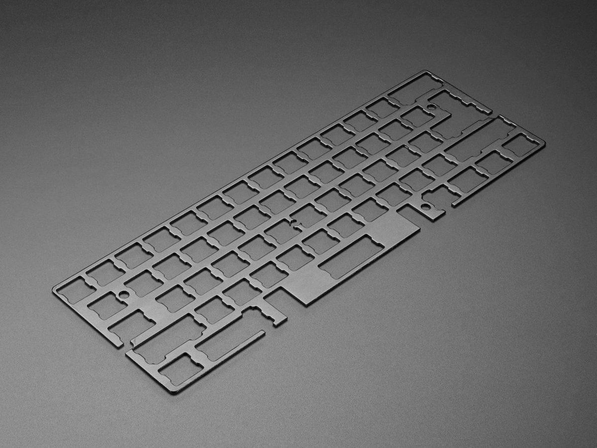 Anodized Black Aluminum Metal Keyboard Plate for GH60 Cases by The Pi Hut - The Pi Hut