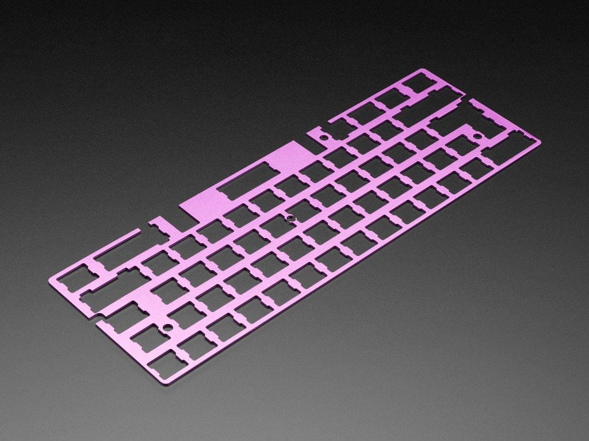 Anodized Purple Aluminum Metal Keyboard Plate for GH60 Case by The Pi Hut - The Pi Hut