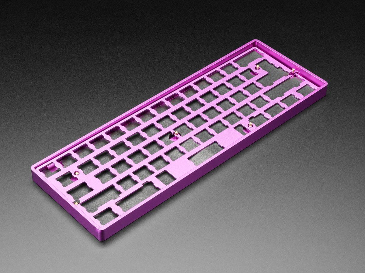 Anodized Purple Aluminum Metal Keyboard Plate for GH60 Case by The Pi Hut - The Pi Hut