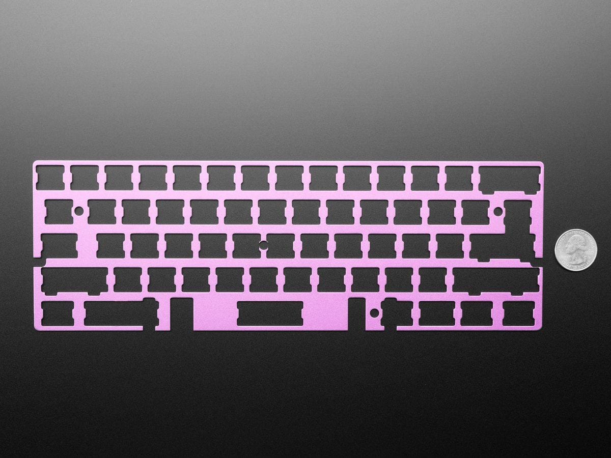 Anodized Purple Aluminum Metal Keyboard Plate for GH60 Case by The Pi Hut - The Pi Hut