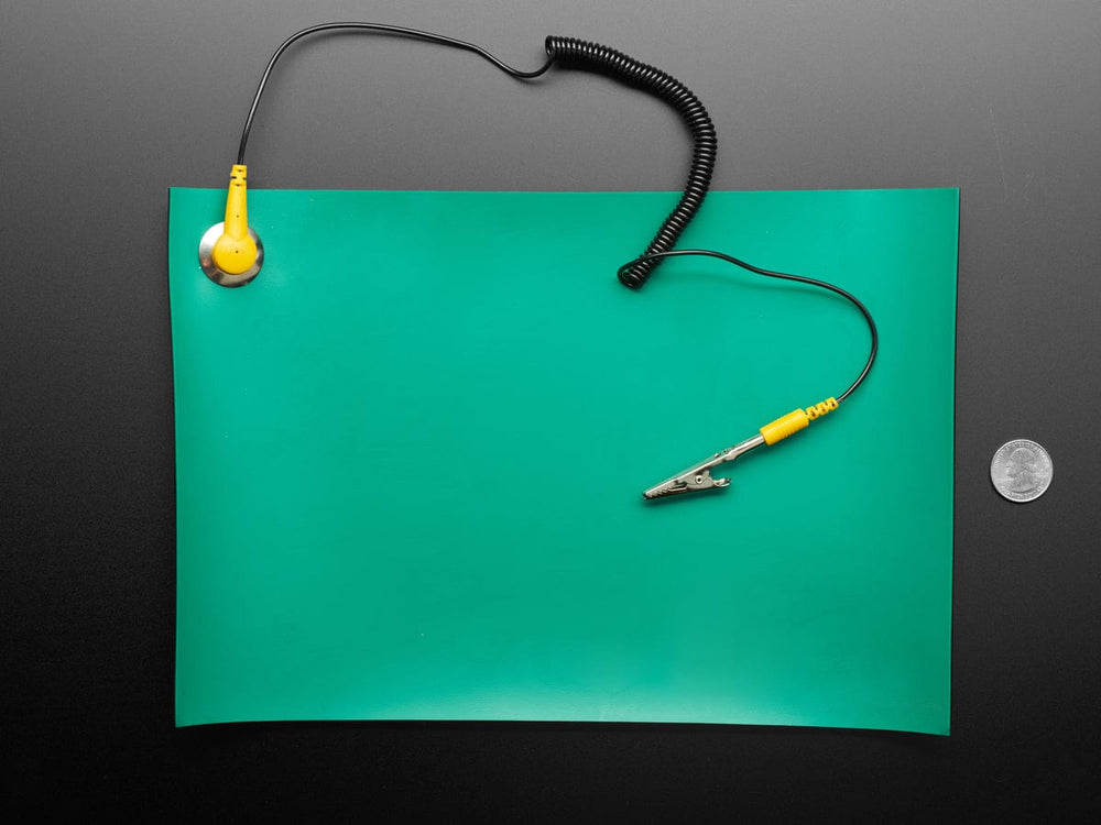 Anti-Static ESD Rework Mat with Grounding Clip - A4 Size (20cm x 30cm) by The Pi Hut - The Pi Hut