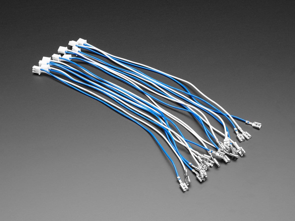 Arcade Button and Switch Quick-Connect Wires - 4.8mm/0.187" (10-pack) by The Pi Hut - The Pi Hut