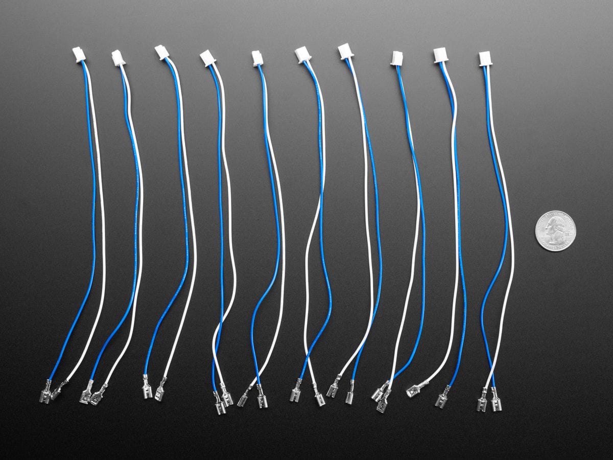 Arcade Button and Switch Quick-Connect Wires - 4.8mm/0.187" (10-pack) by The Pi Hut - The Pi Hut