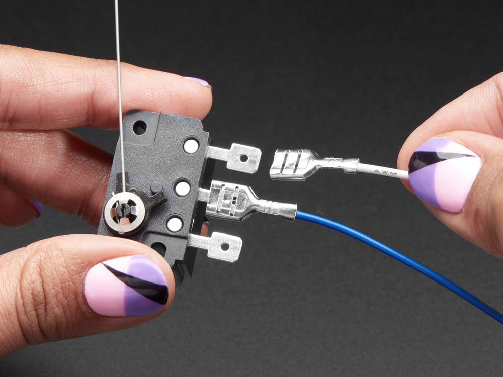 Arcade Button and Switch Quick-Connect Wires - 6.4mm/0.25" (10-pack) by The Pi Hut - The Pi Hut