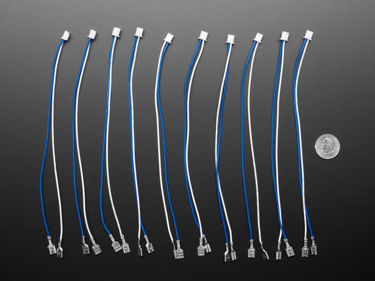 Arcade Button and Switch Quick-Connect Wires - 6.4mm/0.25" (10-pack) by The Pi Hut - The Pi Hut
