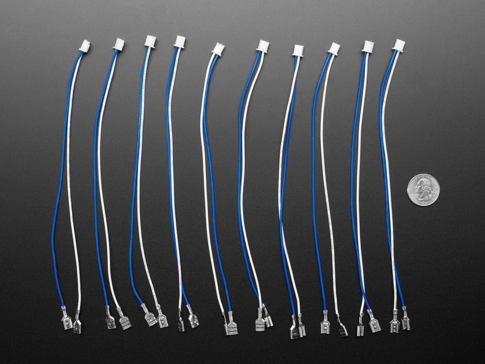 Arcade Button and Switch Quick-Connect Wires - 6.4mm/0.25" (10-pack) by The Pi Hut - The Pi Hut