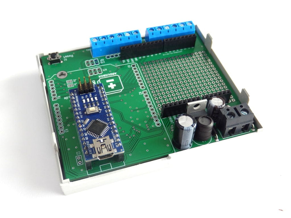 ArduiBox - Arduino Prototyping DIN Rail Case (inc. 5V regulator) by Zihatec - The Pi Hut