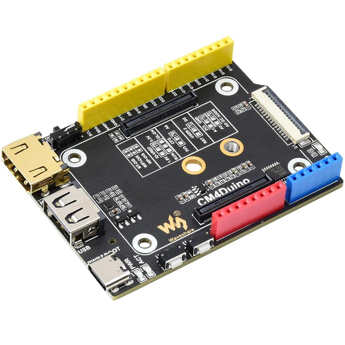 Arduino-Compatible Base Board for Raspberry Pi Compute Module 4 by Waveshare - The Pi Hut