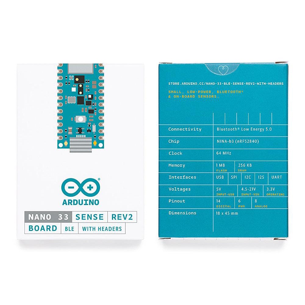 Arduino Nano 33 BLE Sense REV2 (with headers) - The Pi Hut