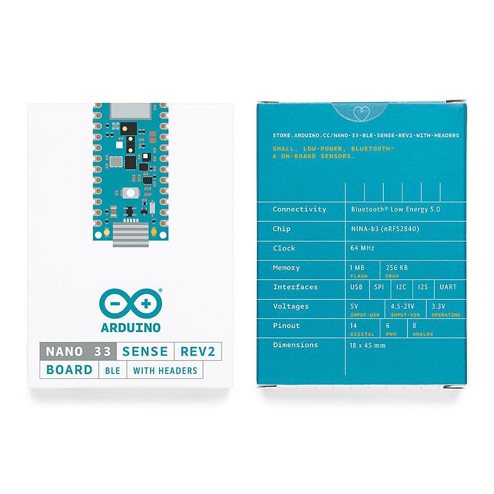Arduino Nano 33 BLE Sense REV2 (with headers) by Arduino - The Pi Hut