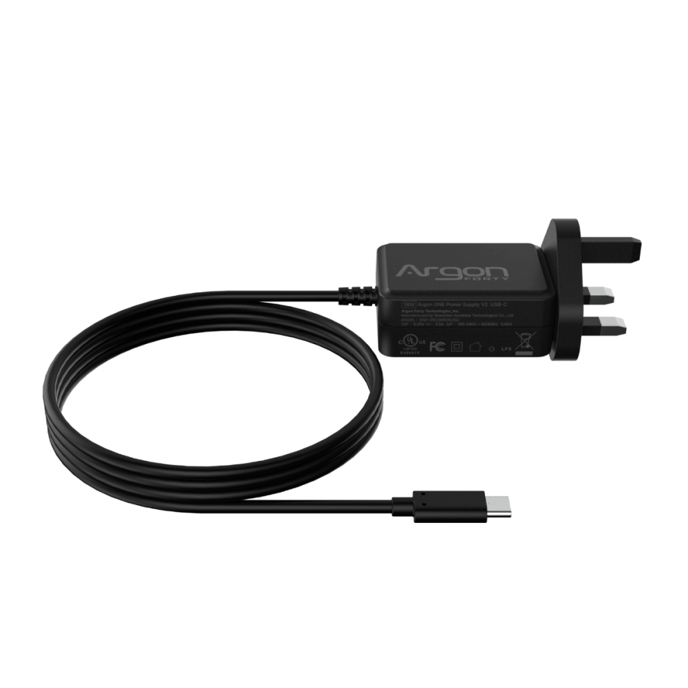 Argon ONE Raspberry Pi 4 UK Power Supply (5.25V 3.5A) by Argon40 - The Pi Hut