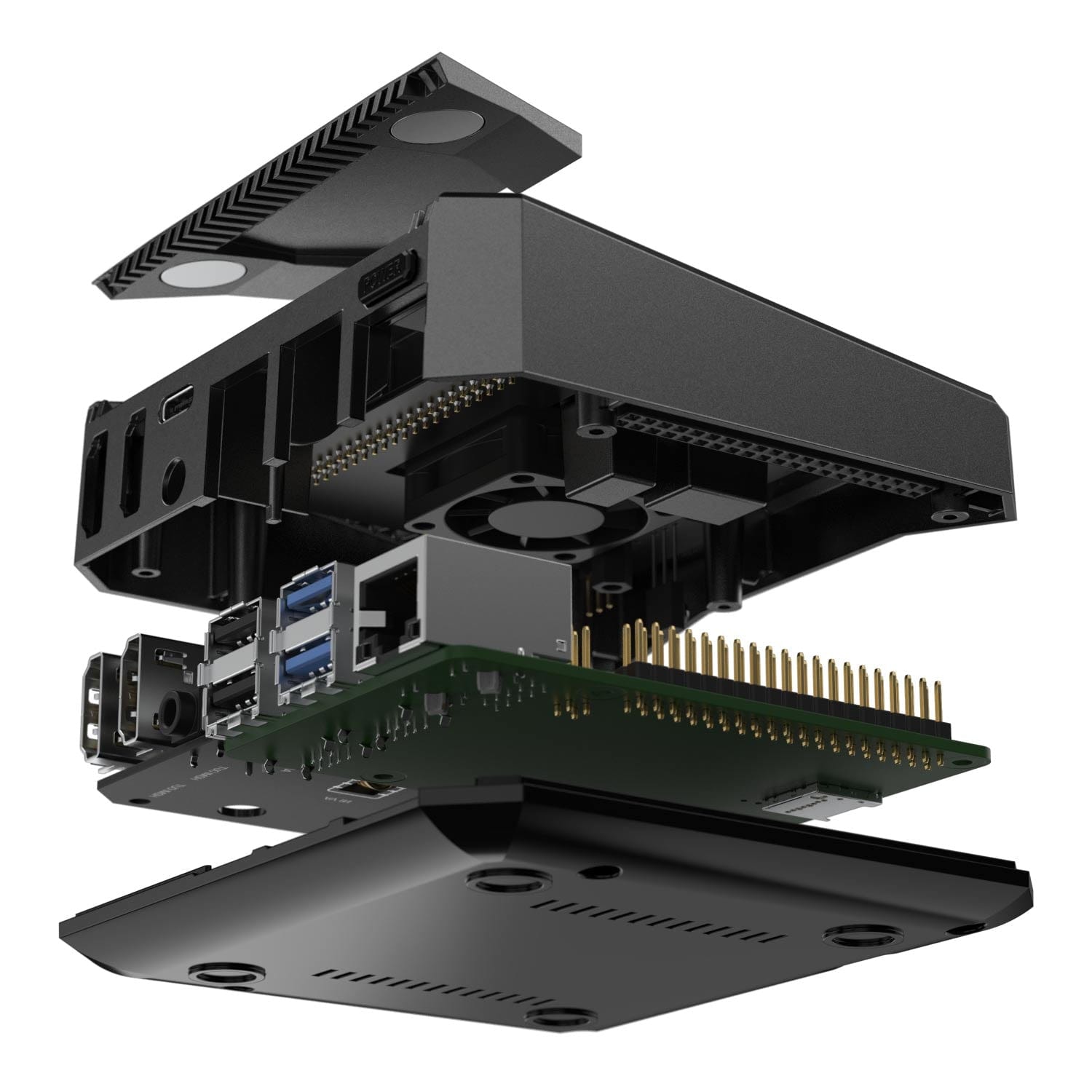 Argon ONE V2 Raspberry Pi 4 Case by Argon40 - The Pi Hut