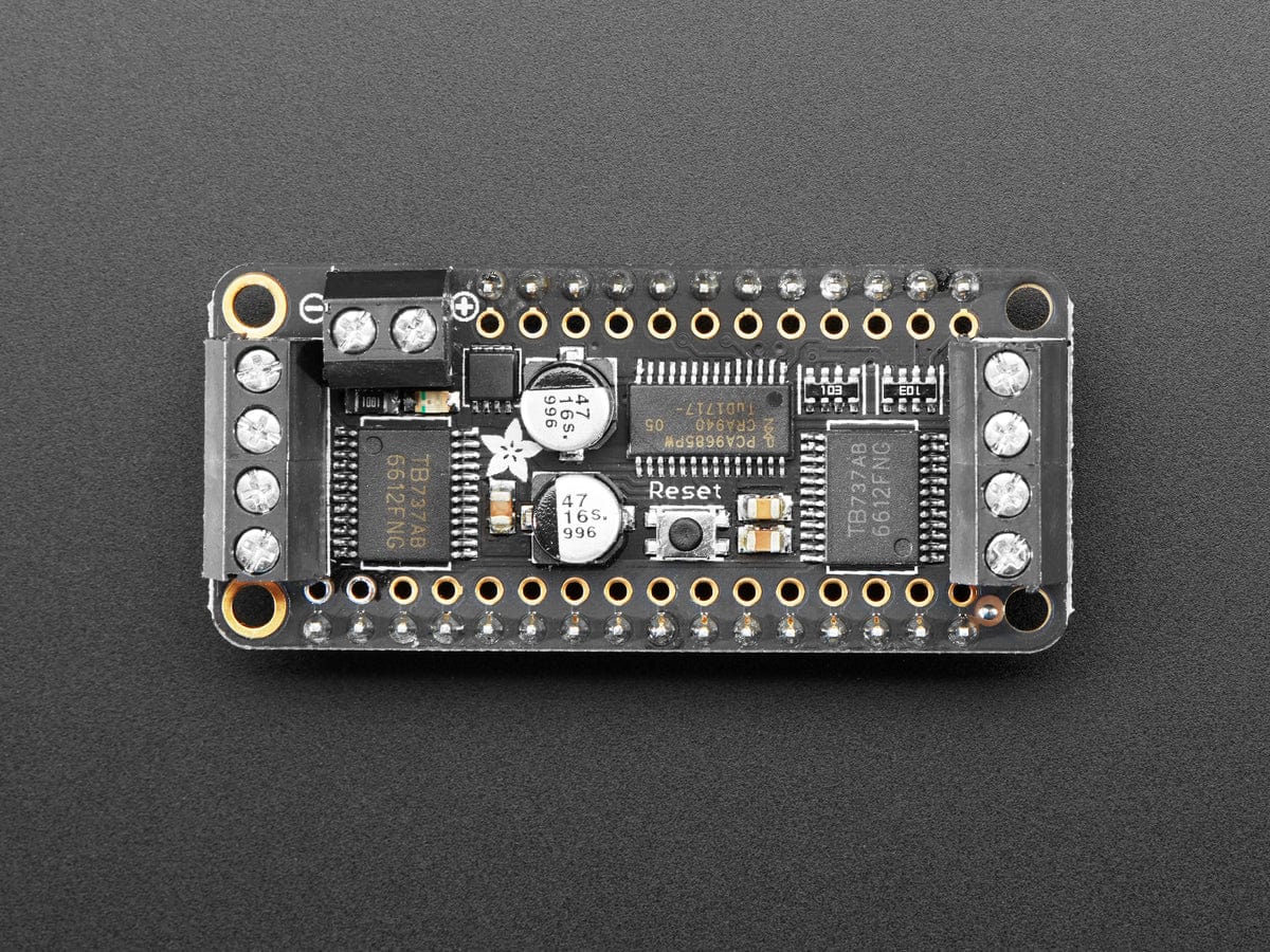 Assembled DC Motor + Stepper FeatherWing Add-on by Adafruit - The Pi Hut