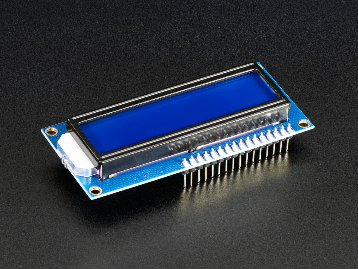 Assembled Standard LCD 16x2 + extras - White on Blue by The Pi Hut - The Pi Hut