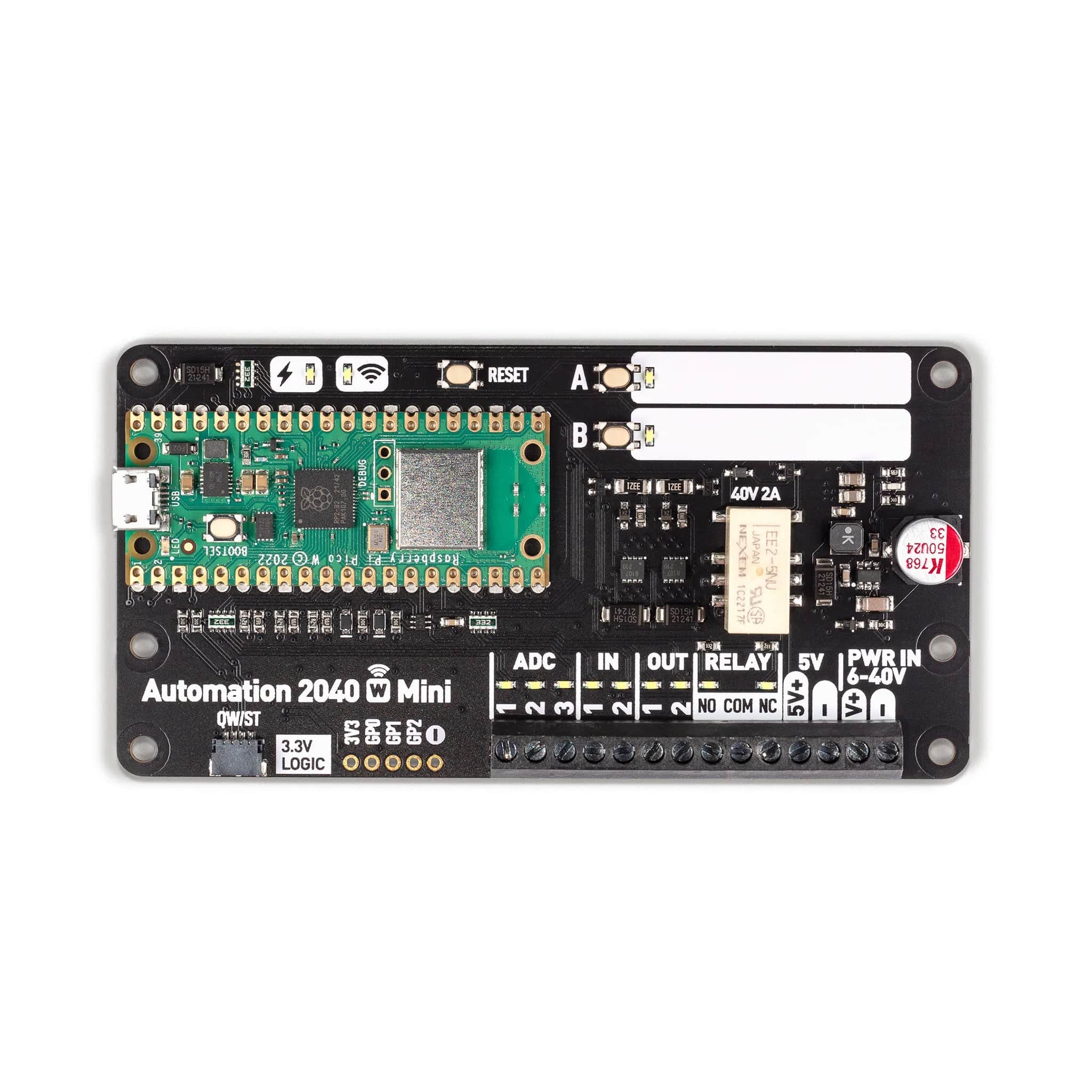 Automation 2040 W Mini (Pico W Aboard) by Pimoroni - The Pi Hut
