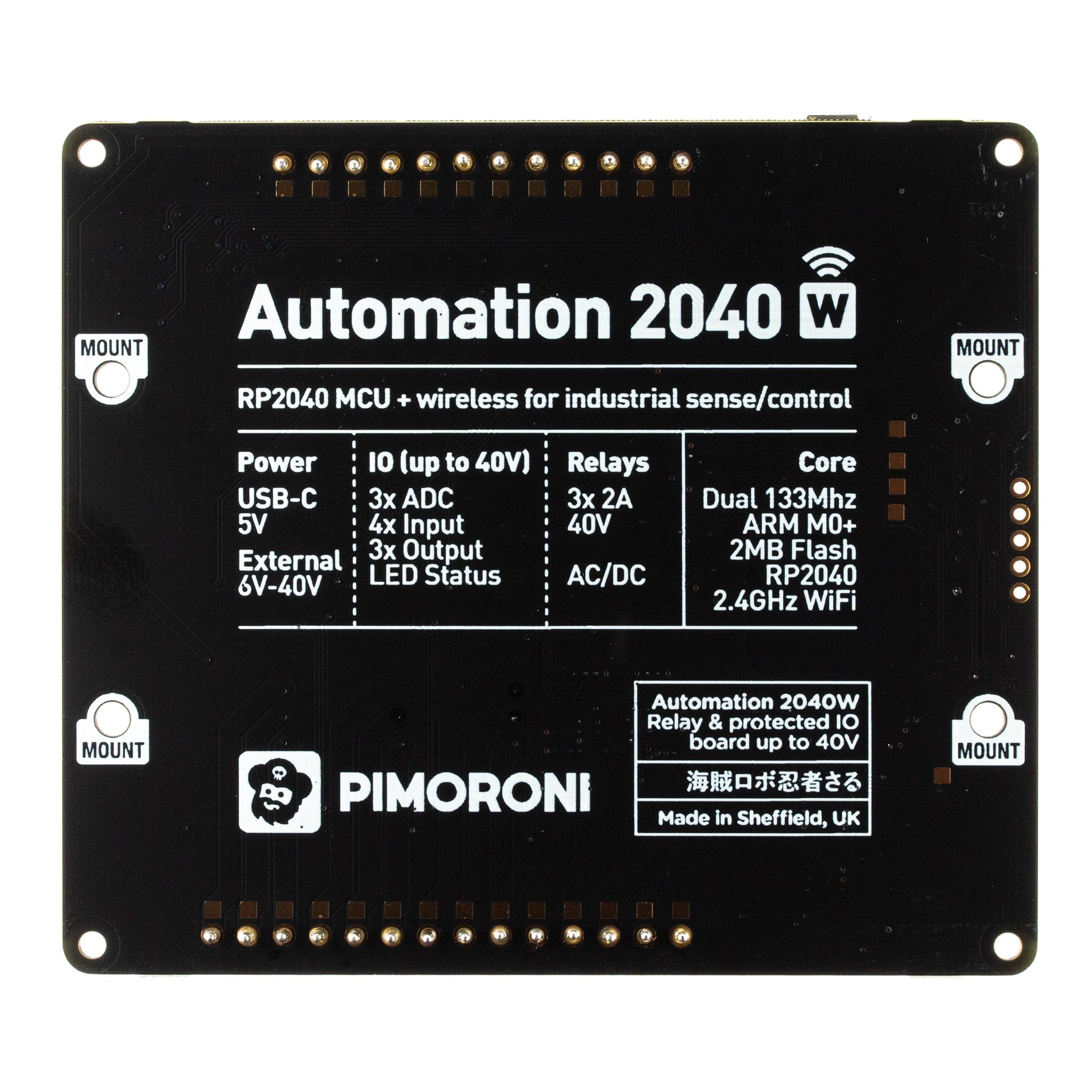Automation 2040 W (Pico W Aboard) by Pimoroni - The Pi Hut