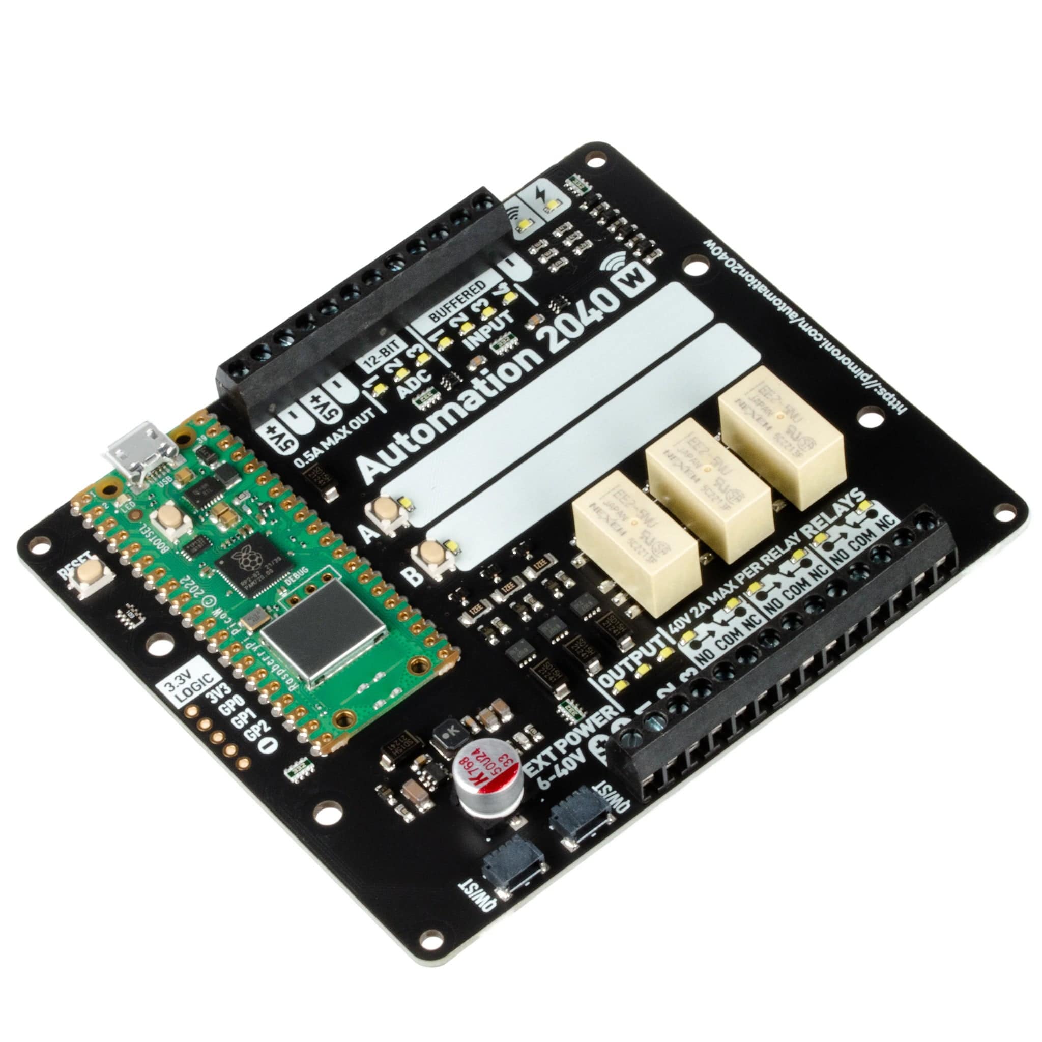Automation 2040 W (Pico W Aboard) by Pimoroni - The Pi Hut
