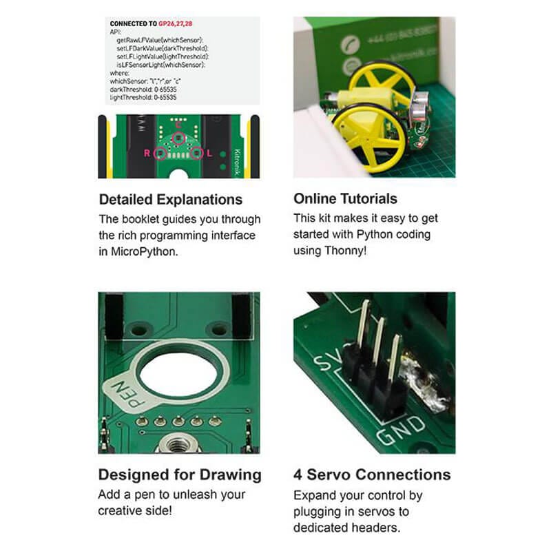 Autonomous Robotics Platform for Pico by Kitronik - The Pi Hut