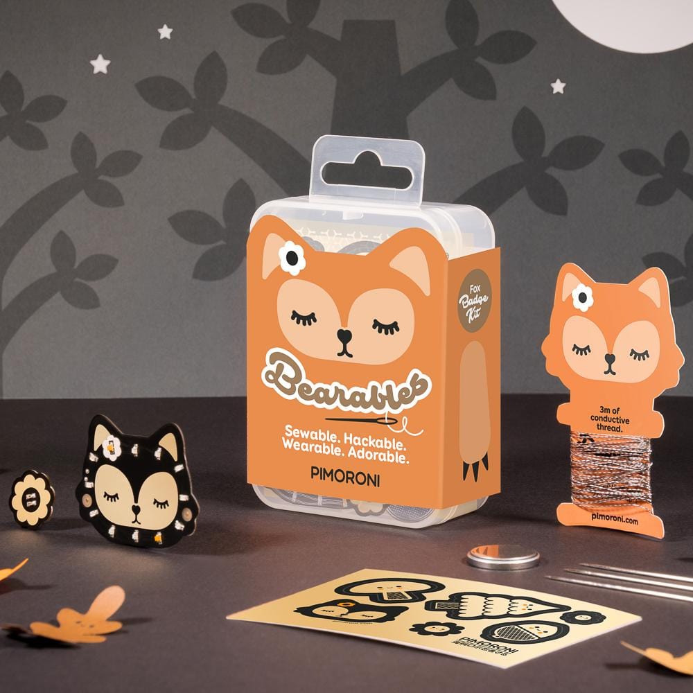Bearables Fox Kit by Pimoroni - The Pi Hut