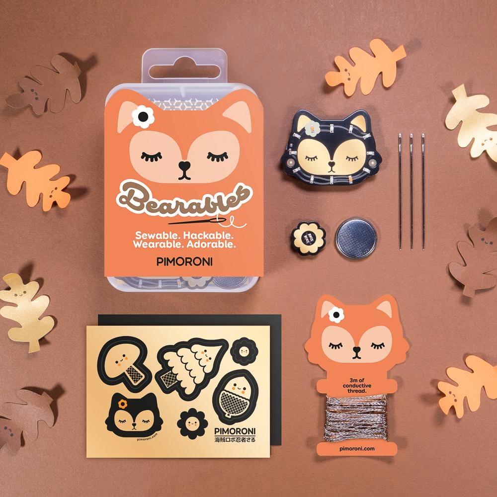 Bearables Fox Kit by Pimoroni - The Pi Hut