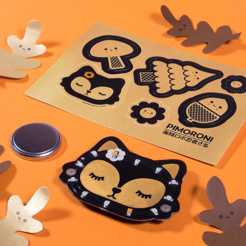 Bearables Fox LED Badge by Pimoroni - The Pi Hut