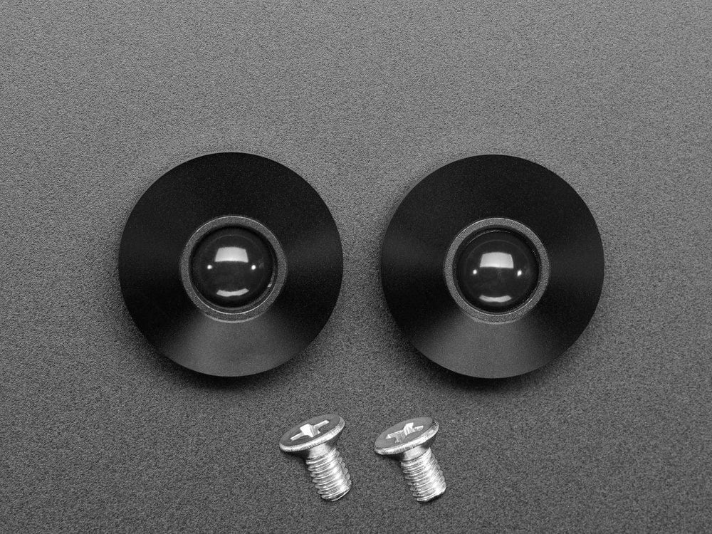 Black Anodized Aluminum Bumper Feet - Pack of 2 - The Pi Hut