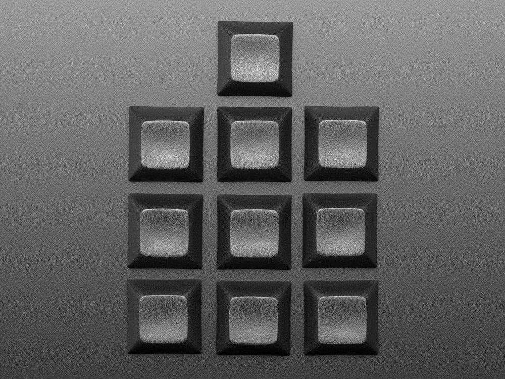 Black DSA Keycaps for MX Compatible Switches - 10 pack by The Pi Hut - The Pi Hut