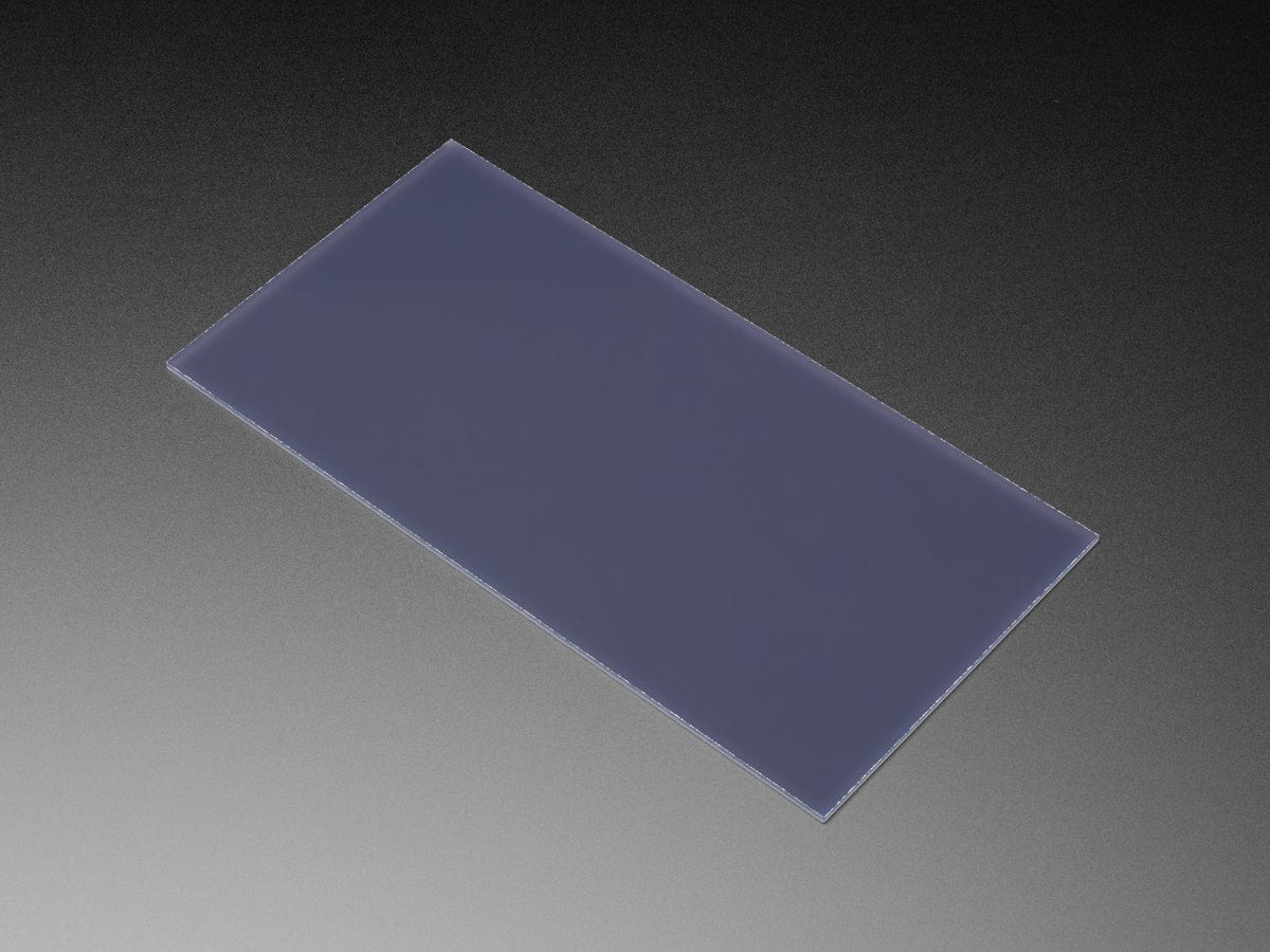 Black LED Diffusion Acrylic Panel - 10.2" x 5.1" (0.1" / 2.6mm thick) by The Pi Hut - The Pi Hut