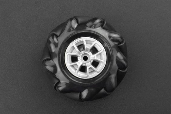 Black Mecanum Wheel with Motor Shaft Coupling (60mm) - Left - The Pi Hut