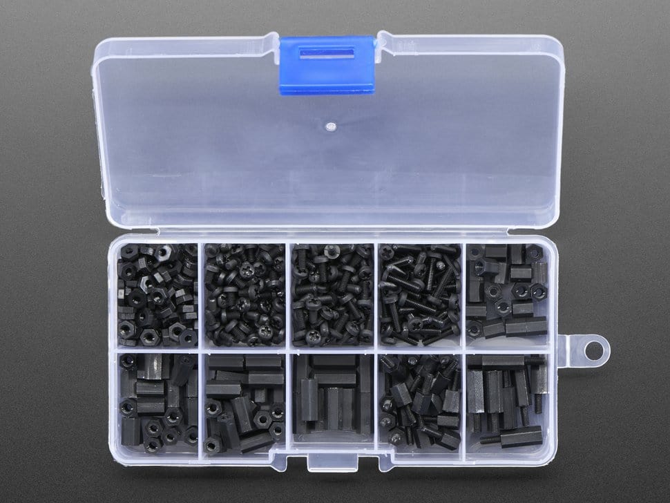 Black Nylon Screw and Stand-off Set – M2.5 Thread by The Pi Hut - The Pi Hut