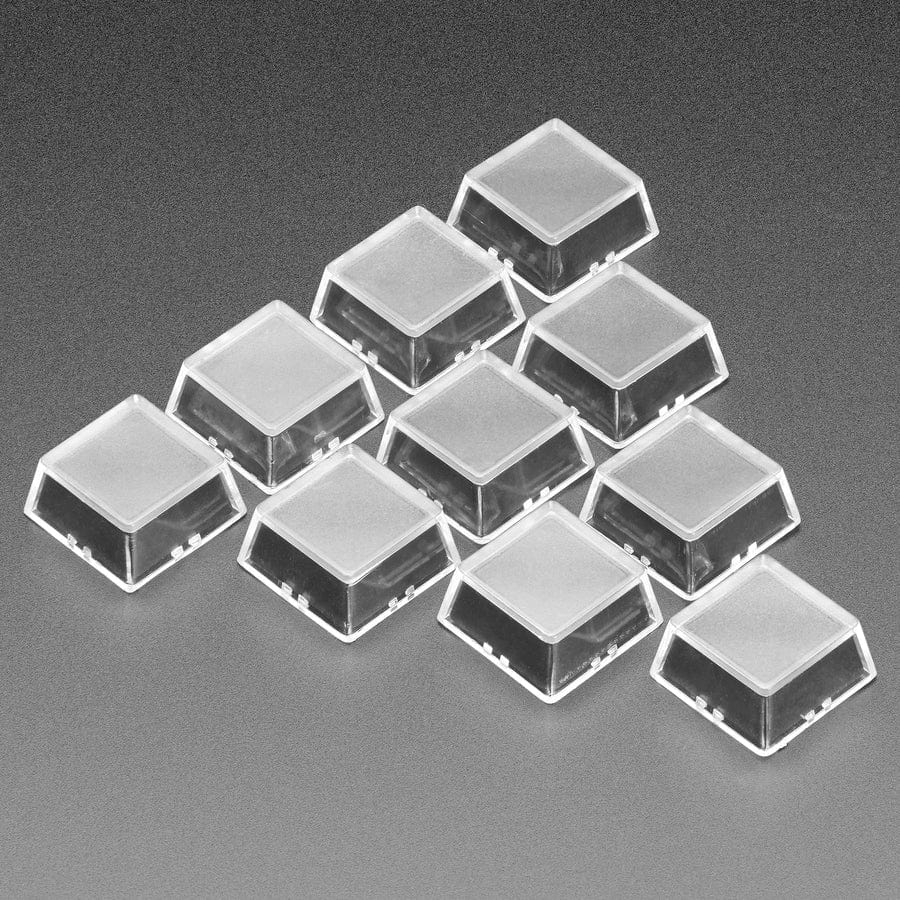 Black Relegendable Plastic Keycaps for MX Compatible Switches - 10 pack by Adafruit - The Pi Hut