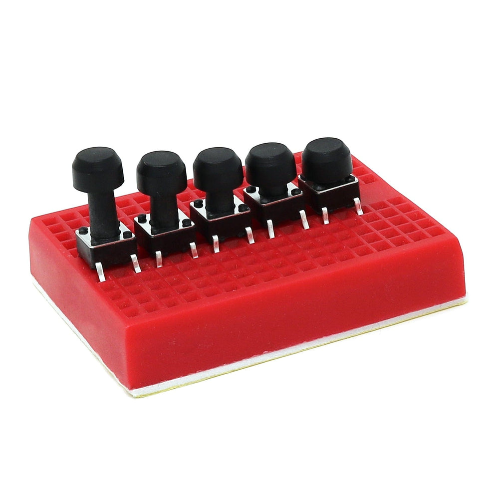 Black Soft Caps for Tactile Buttons (10-pack) by The Pi Hut - The Pi Hut