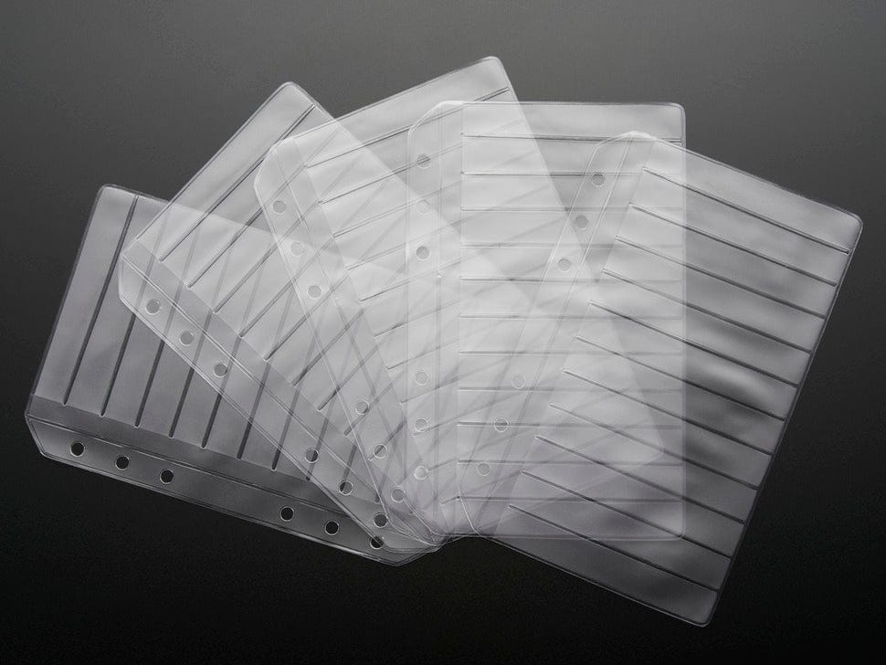 Blank SMT Storage Pages for 12 strips of 8mm Tape - 5 Pages by The Pi Hut - The Pi Hut