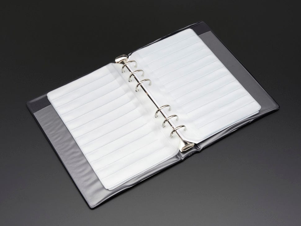 Blank SMT Storage Pages for 12 strips of 8mm Tape - 5 Pages by The Pi Hut - The Pi Hut