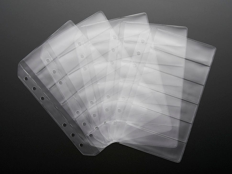 Blank SMT Storage Pages for 6 strips of 24mm Tape - 5 Pages by The Pi Hut - The Pi Hut