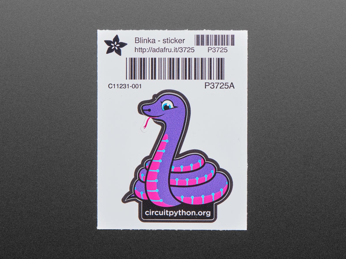 Blinka the CircuitPython Sticker by Adafruit - The Pi Hut